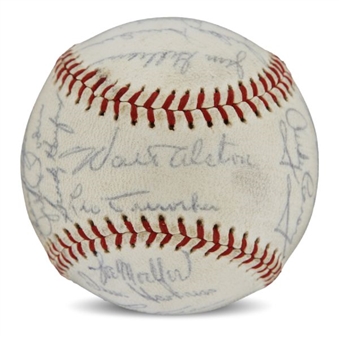 1962 Los Angeles Dodgers Team Signed Ball  with Six Hall of Fame Signatures